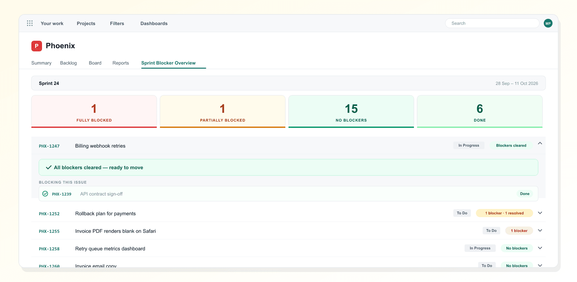 Blocker Status for Jira: Sabe cuándo una incidencia queda libre