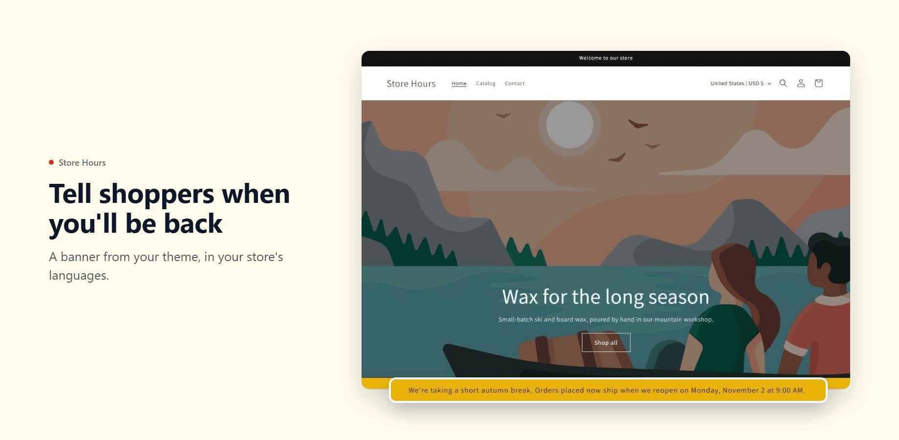 Store Hours for Shopify: Tell shoppers when you'll be back